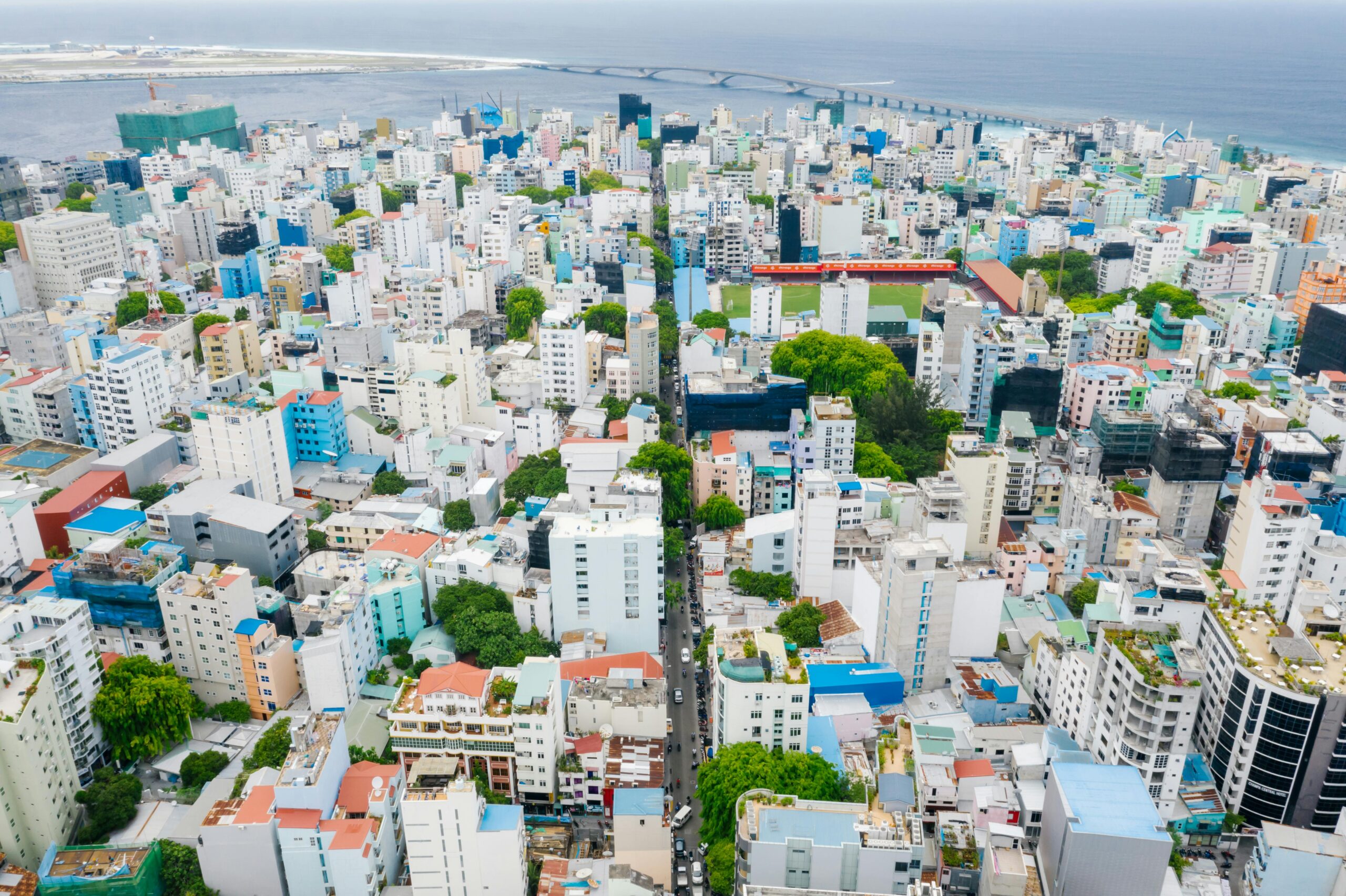 Aerial View of City Buildings